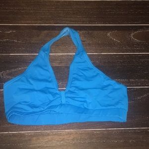 Blue halter bra top
